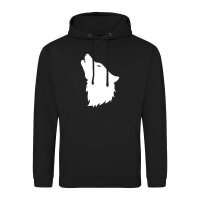 Unisex Hoodie Wolf Kopf Silhouette Größe S-3XL