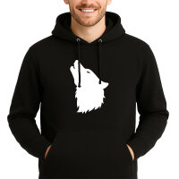Unisex Hoodie Wolf Kopf Silhouette Größe S-3XL