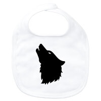 Baby Lätzchen Wolf Kopf Silhouette