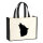 Jutetasche Wolf Kopf Silhouette 21 Liter Black