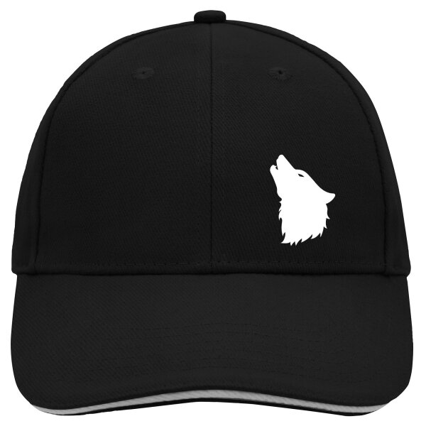 Cappy Mütze Wolf Kopf Silhouette