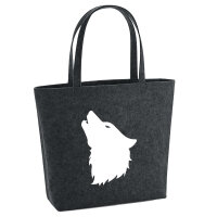 Filzshopper Wolf Kopf Silhouette 22 Liter