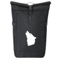 Kurierrucksack Wolf Kopf Silhouette 30-44 Liter Black...