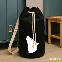 Seesack Wolf Kopf Silhouette 20 Liter Rucksack Black