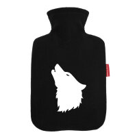 Wärmflasche Wolf Kopf Silhouette