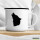 Emaille Tasse Wolf Kopf Silhouette 300ml Vintage Emaille Becher