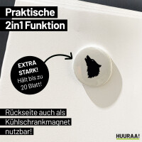 Magnet Wolf Kopf Silhouette 59mm Kühlschrankmagnet Flaschenöffner