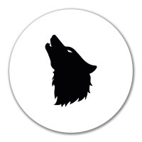 Aufkleber Wolf Kopf Silhouette 10cm Sticker