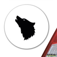 Aufkleber Wolf Kopf Silhouette 10cm Sticker