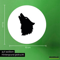 Aufkleber Wolf Kopf Silhouette 10cm Sticker