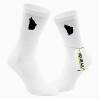 Socken Wolf Kopf Silhouette Größe 37/46 White...