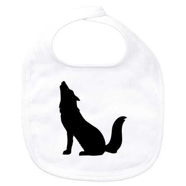 Baby Lätzchen Heulender Wolf Silhouette