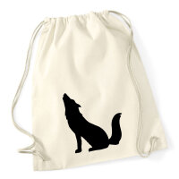 Turnbeutel Heulender Wolf Silhouette 12 Liter