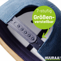 Snapback Cap Heulender Wolf Silhouette Denim