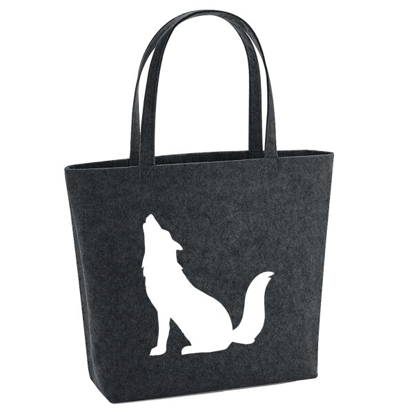 Filzshopper Heulender Wolf Silhouette 22 Liter