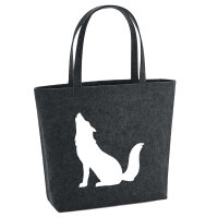 Filzshopper Heulender Wolf Silhouette 22 Liter