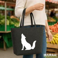 Filzshopper Heulender Wolf Silhouette 22 Liter