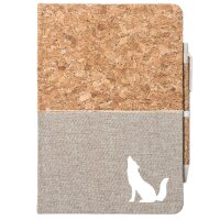 Notizbuch Heulender Wolf Silhouette 80 Blatt inkl....