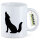 Kaffeetasse Heulender Wolf Silhouette 330ml