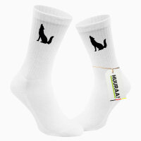 Socken Heulender Wolf Silhouette Größe 37/46...