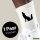 Socken Heulender Wolf Silhouette Größe 37/46 White Motiv Tennissocken
