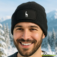 Beanie Giraffe Silhouette Black Mütze