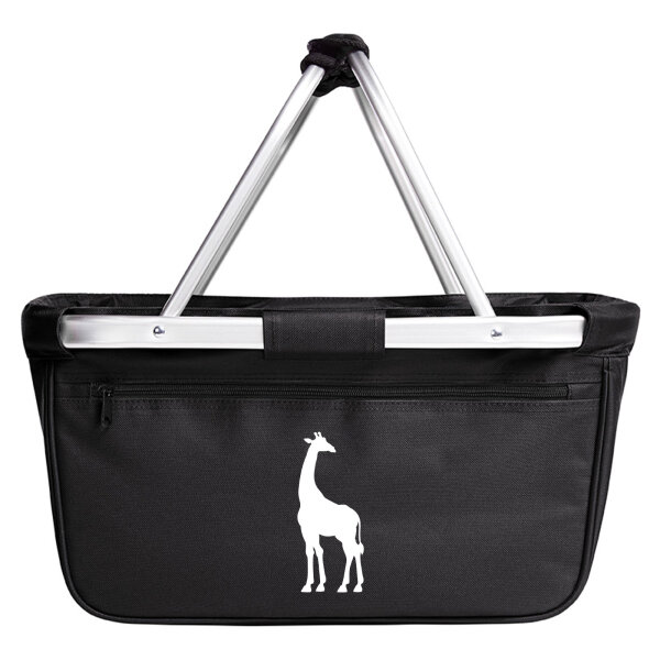 Einkaufskorb Giraffe Silhouette 20 Liter Tragekorb Black