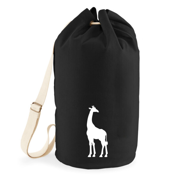 Seesack Giraffe Silhouette 20 Liter Rucksack Black