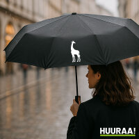 Regenschirm Giraffe Silhouette 98cm Schwarz