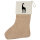 Weihnachtsstrumpf Giraffe Silhouette Beige
