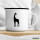 Emaille Tasse Giraffe Silhouette 300ml Vintage Emaille Becher