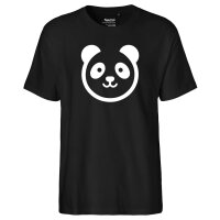 Herren T-Shirt Panda Kopf Silhouette Größe S-3XL