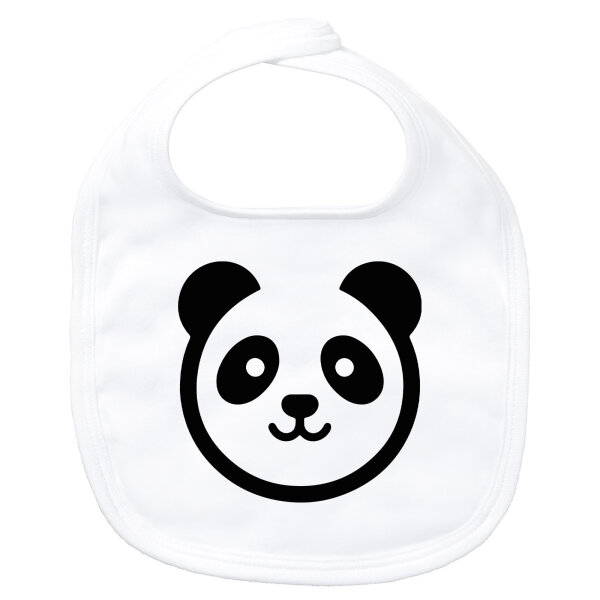 Baby Lätzchen Panda Kopf Silhouette Klettverschluss