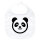 Baby Lätzchen Panda Kopf Silhouette Klettverschluss