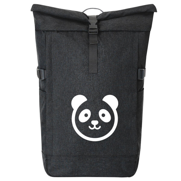 Kurierrucksack Panda Kopf Silhouette 30-44 Liter Black Melange