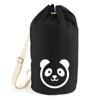 Seesack Panda Kopf Silhouette 20 Liter Rucksack Black