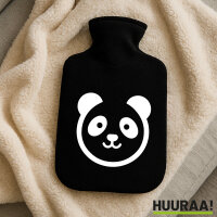 Wärmflasche Panda Kopf Silhouette