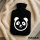 Wärmflasche Panda Kopf Silhouette