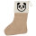 Weihnachtsstrumpf Panda Kopf Silhouette Beige