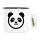 Emaille Tasse Panda Kopf Silhouette 300ml Vintage Emaille Becher