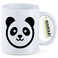 Kaffeetasse Panda Kopf Silhouette 330ml