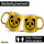 Glitzertasse Panda Kopf Silhouette 330ml