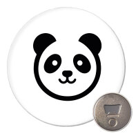 Magnet Panda Kopf Silhouette 59mm Kühlschrankmagnet...