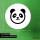 Aufkleber Panda Kopf Silhouette 10cm Sticker
