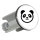Waschbeckenstöpsel Panda Kopf Silhouette 4cm Abflussstopfen
