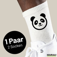 Socken Panda Kopf Silhouette Größe 37/46 White...