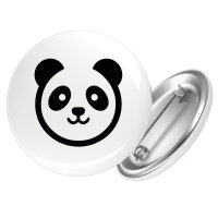 Button Panda Kopf Silhouette Anstecker