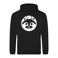 Unisex Hoodie Waschbär Kopf Silhouette...
