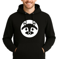 Unisex Hoodie Waschbär Kopf Silhouette...