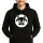 Unisex Hoodie Waschbär Kopf Silhouette Größe S-3XL